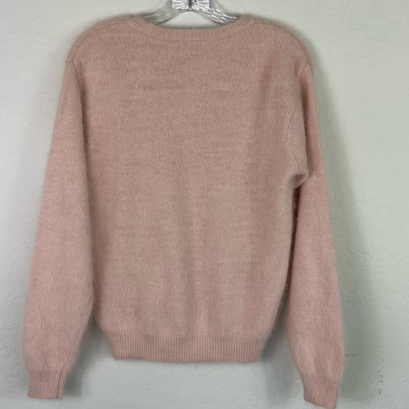Vintage Talbots Soft Pink Angora Rabbit Hair Blend Pullover Sweater Small P - Picture 6 of 10